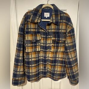 Plaid Teddy Coat